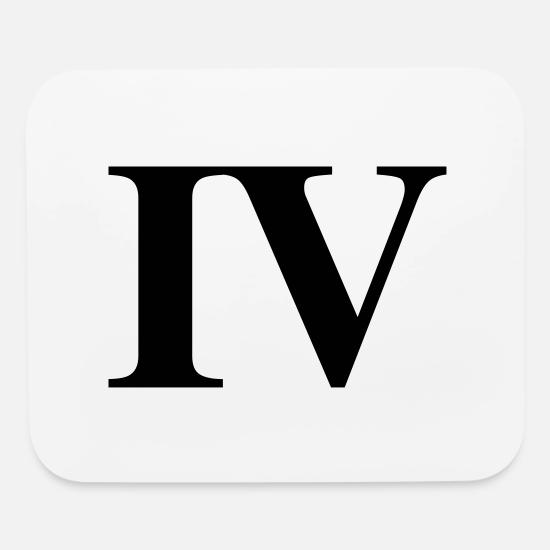 Roman Numeral 4 Mouse Pad Spreadshirt