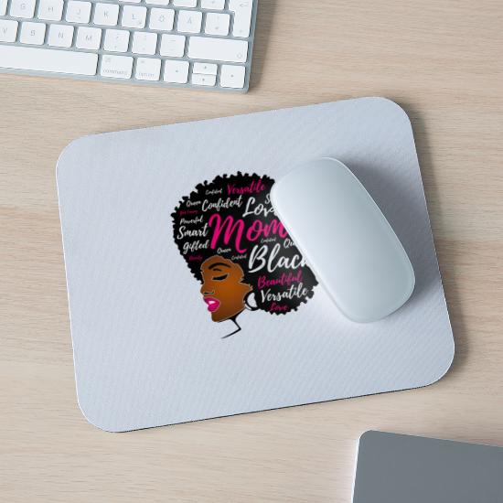 Strong Black Woman | Afro Words Art For a Woman' Mouse Pad 