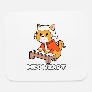 Music Meowzart Kitty Piano Funny Cat Pun Classical Music - Mouse Pad
