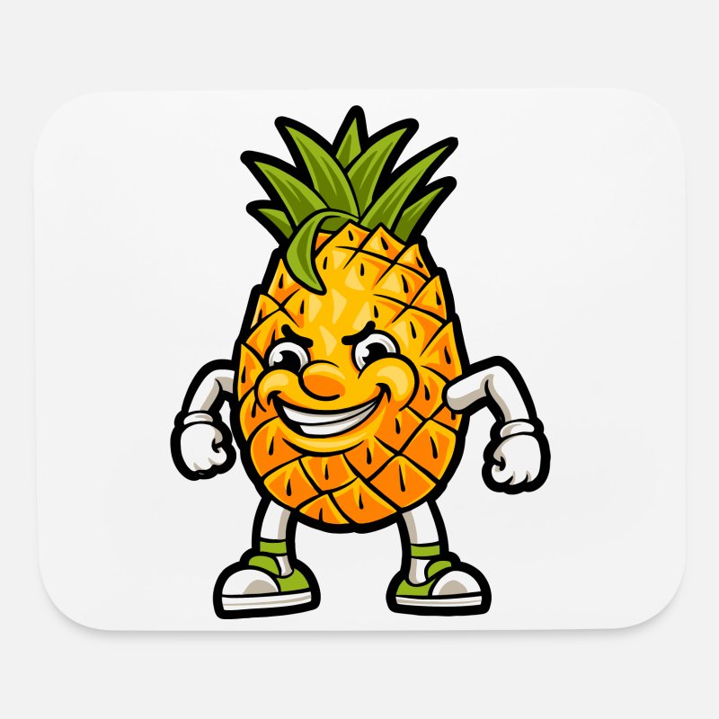 Cute Cartoon Pineapple Fruit Mascot' Mouse Pad | Spreadshirt