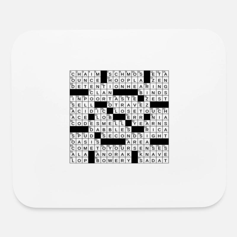 Crossword clue Mouse Pad