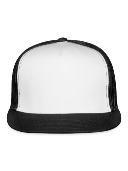 Casquette de camionneur - blanc/noir - Devant