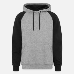 Unisex Colorblock Hoodie-heather gray/black