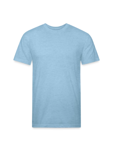 Unisex Poly/Cotton T-Shirt - heather blue - Front