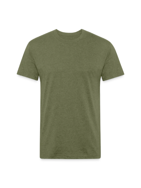 Unisex Poly/Cotton T-Shirt - heather military green - Front