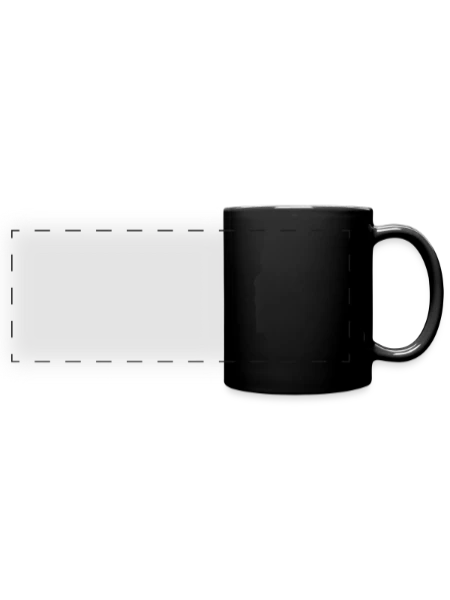Full Color Panoramic Mug - black - Front