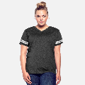 Women's V-Neck Football Tee Front - Slide 1