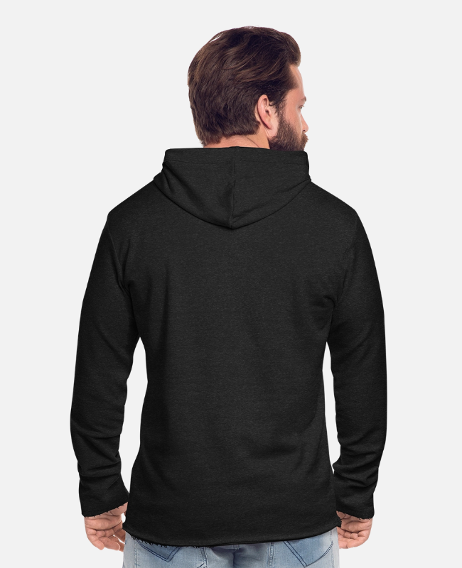 Unisex Lightweight Terry Hoodie Back - center