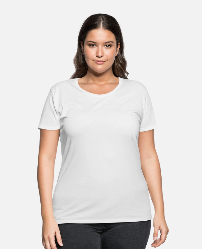 Women's Curvy T-Shirt Front - center