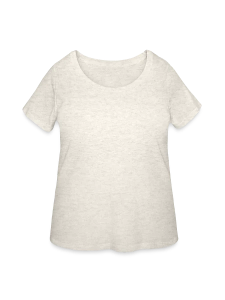 Women's Curvy T-Shirt - heather oatmeal - Front