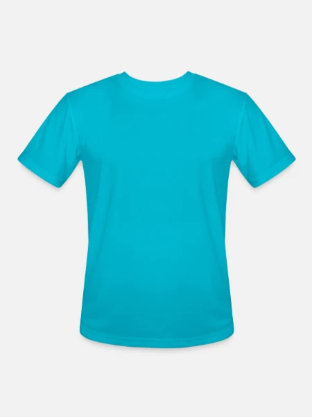 Men's Moisture Wicking Performance T-Shirt - turquoise - Front