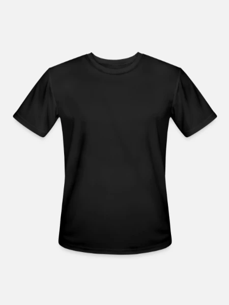Men's Moisture Wicking Performance T-Shirt - black - Front