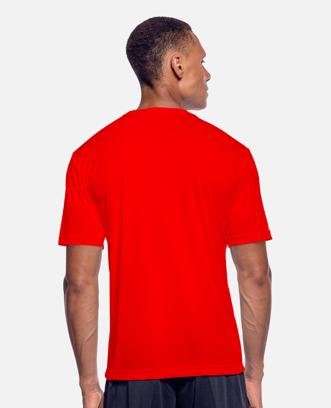 Men's Moisture Wicking Performance T-Shirt Back - center