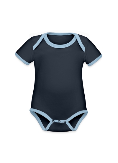 Large preview image 1 for Organic Contrast Short Sleeve Baby Bodysuit | Spreadshirt 1268
