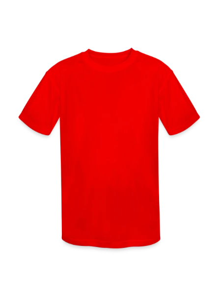 Kids' Moisture Wicking Performance T-Shirt - red - Front