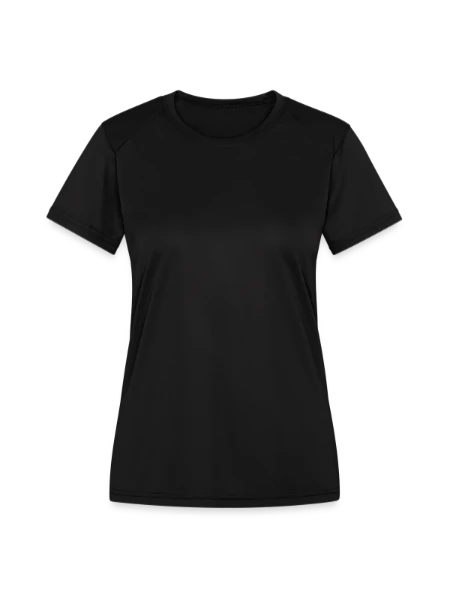 Women's Moisture Wicking Performance T-Shirt - black - Front