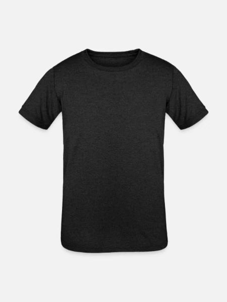 Kids' Tri-Blend T-Shirt - heather black - Front