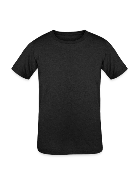 Kids' Tri-Blend T-Shirt - heather black - Front