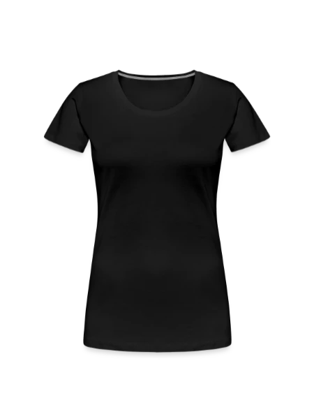 Women's Premium Organic T-Shirt - black - Front