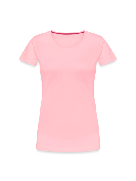 Women's Premium Organic T-Shirt - pink - Front
