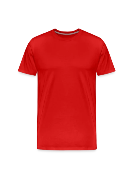 Men's Premium Organic T-Shirt - red - Front