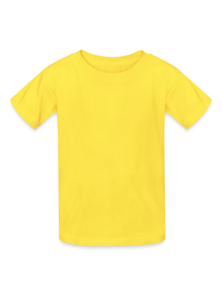 Heavyweight Kid's T-Shirt - yellow - Front