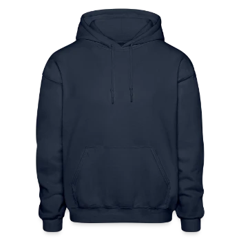 Heavyweight Unisex Hoodie by Gildan - navy - Front - AI Model Male 185 dark (185cm)