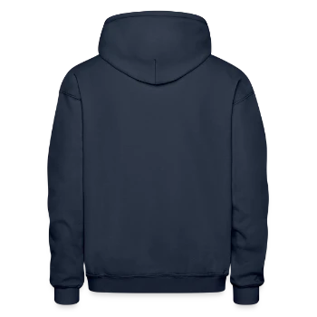 Heavyweight Unisex Hoodie by Gildan - navy - Back - AI Model Male 185 dark (185cm)