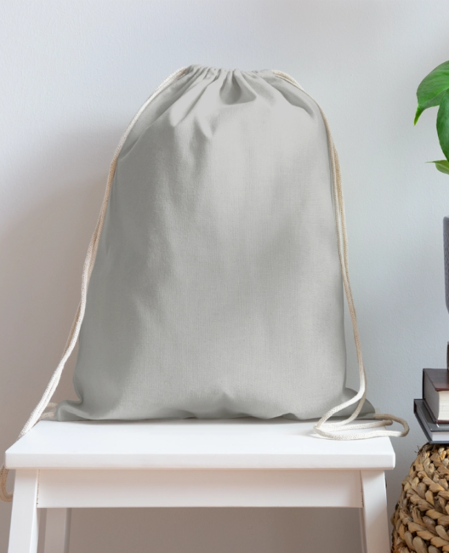 Cotton Drawstring Bag Front - center
