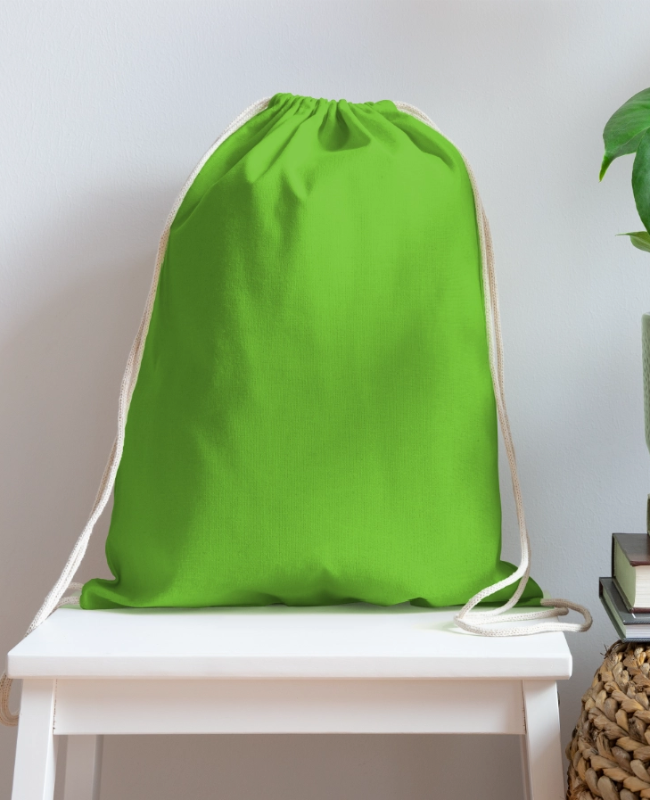 Cotton Drawstring Bag Front - center