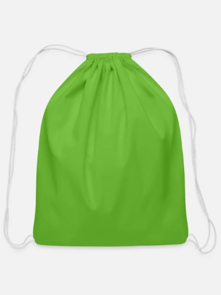 Cotton Drawstring Bag - clover - Front