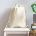 Cotton Drawstring Bag Front - Slide 3