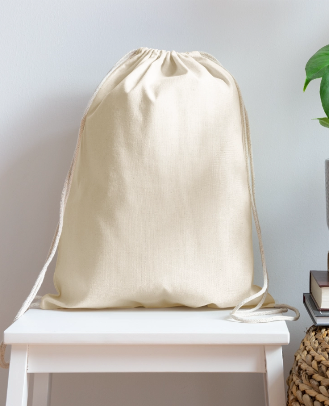 Cotton Drawstring Bag Front - center