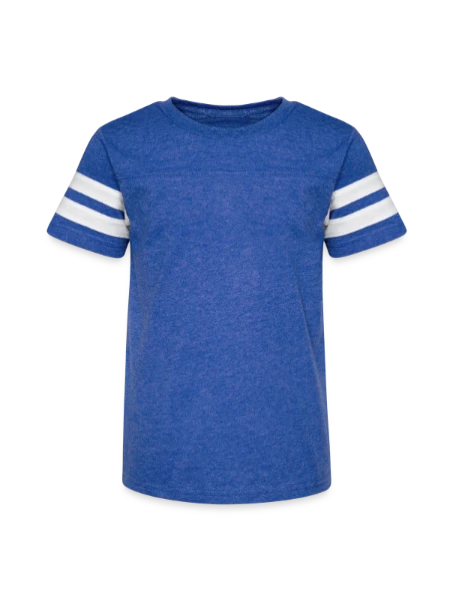 Kid's Football Tee - vintage royal/white - Front