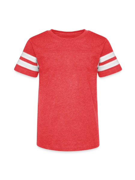 Kid's Football Tee - vintage red/white - Front