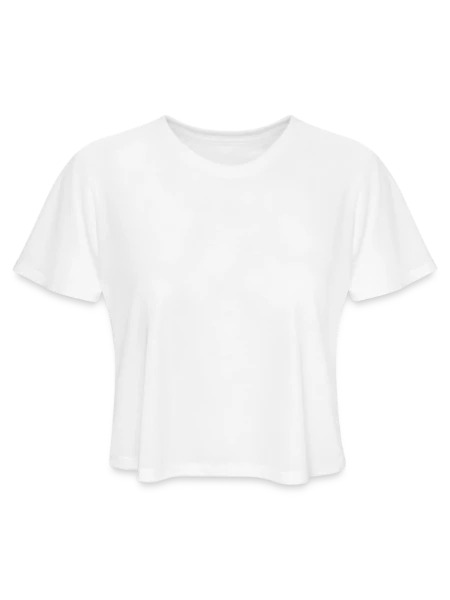 Women's Cropped T-Shirt - white - Front