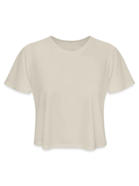 Women's Cropped T-Shirt - dust - Front