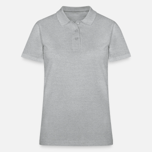 Women's Pique Polo Shirt-heather gray