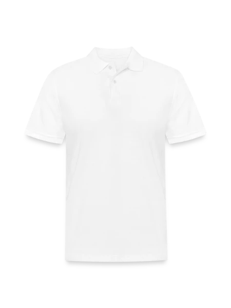 Men's Pique Polo Shirt - white - Front