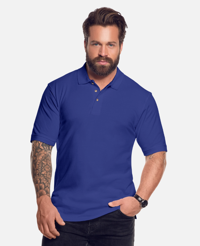 Men's Pique Polo Shirt Front - center