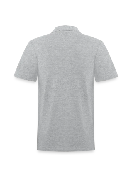 Men's Pique Polo Shirt - heather gray - Back