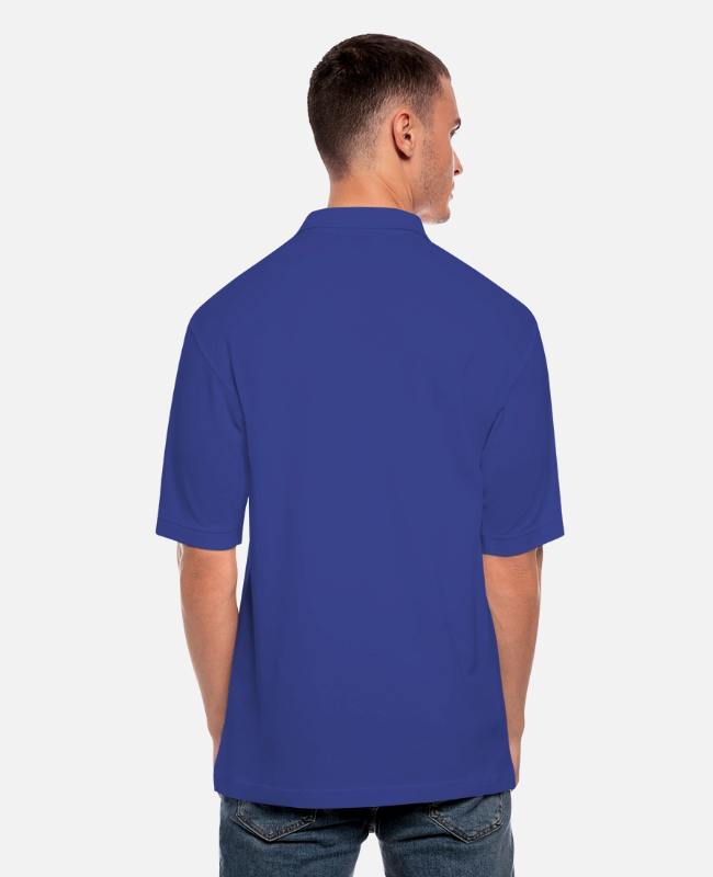 Men's Pique Polo Shirt Back - center