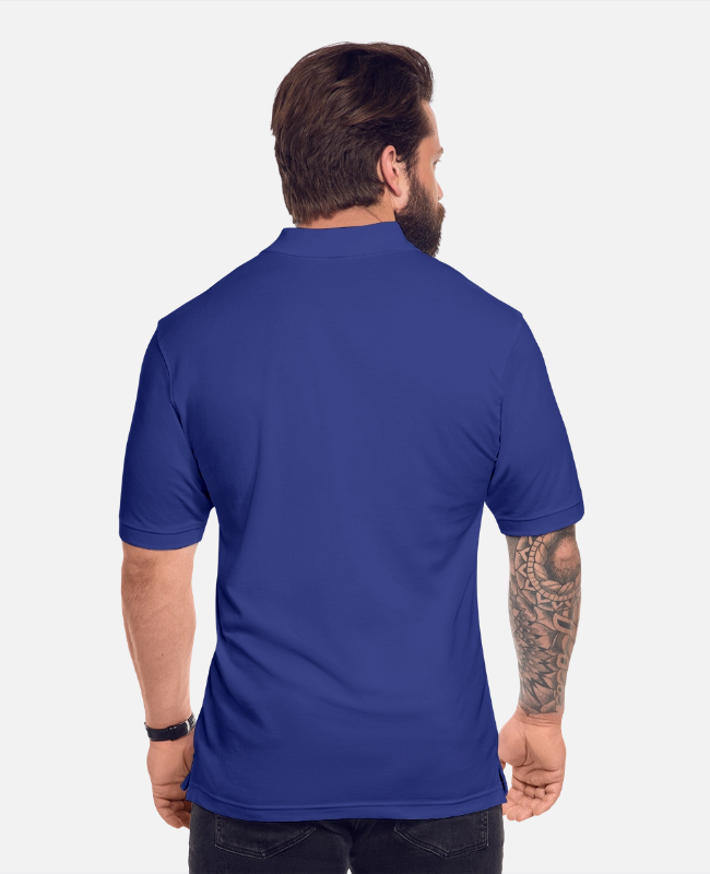 Men's Pique Polo Shirt Back - center
