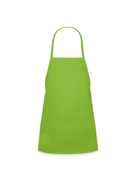 Kids' Apron - lime green - Front