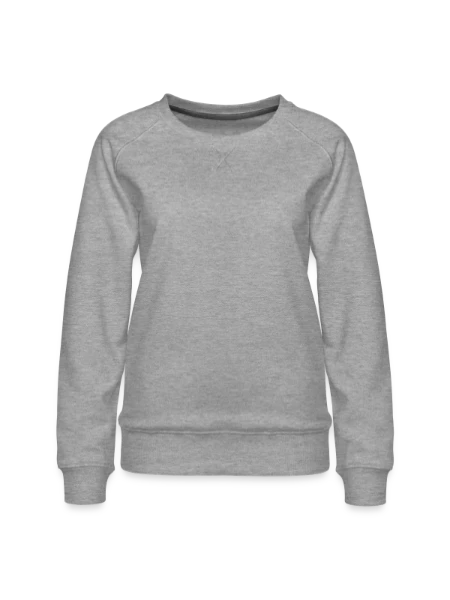 Women's Premium Slim Fit Sweatshirt - heather grey - Front