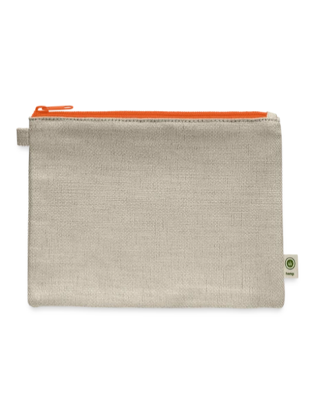 Hemp Carry All Pouch - natural/orange - Front