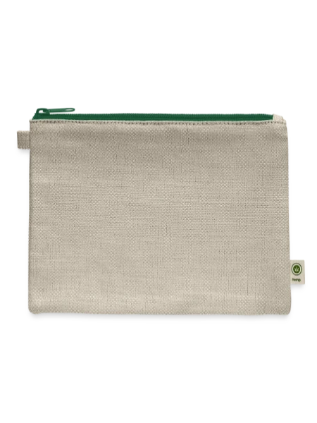 Hemp Carry All Pouch - natural/green - Front
