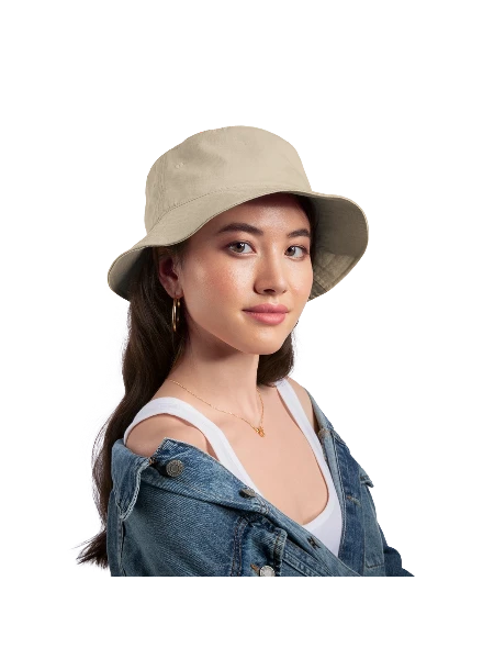 Bucket Hat - cream - Front - Lela (165cm)
