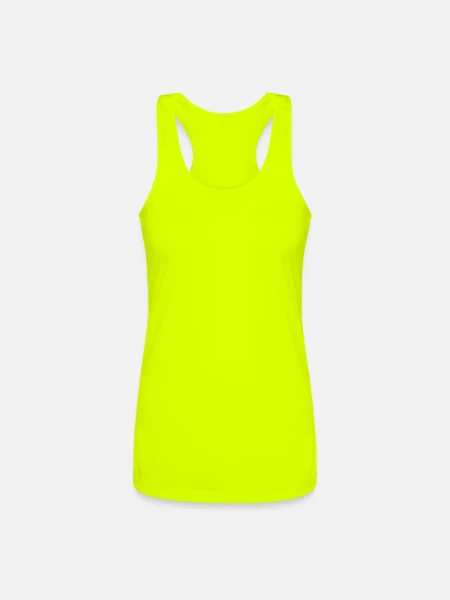 Women’s Performance Racerback Tank Top - neon yellow - Front