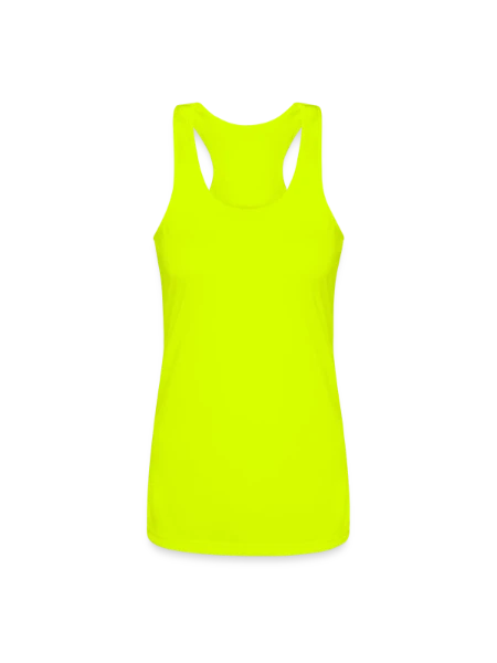 Women’s Performance Racerback Tank Top - neon yellow - Front